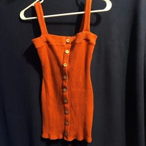 Orange bodycon dress